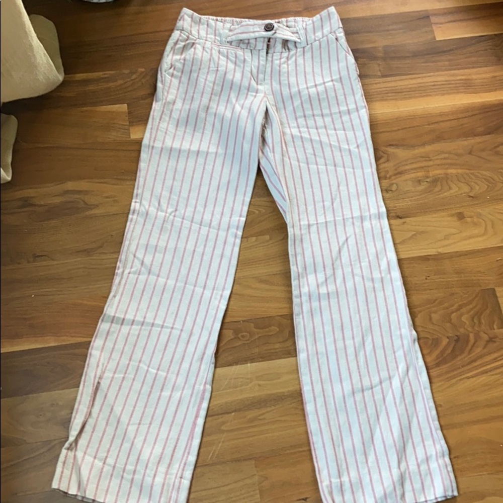 Elevenses striped cotton trouser